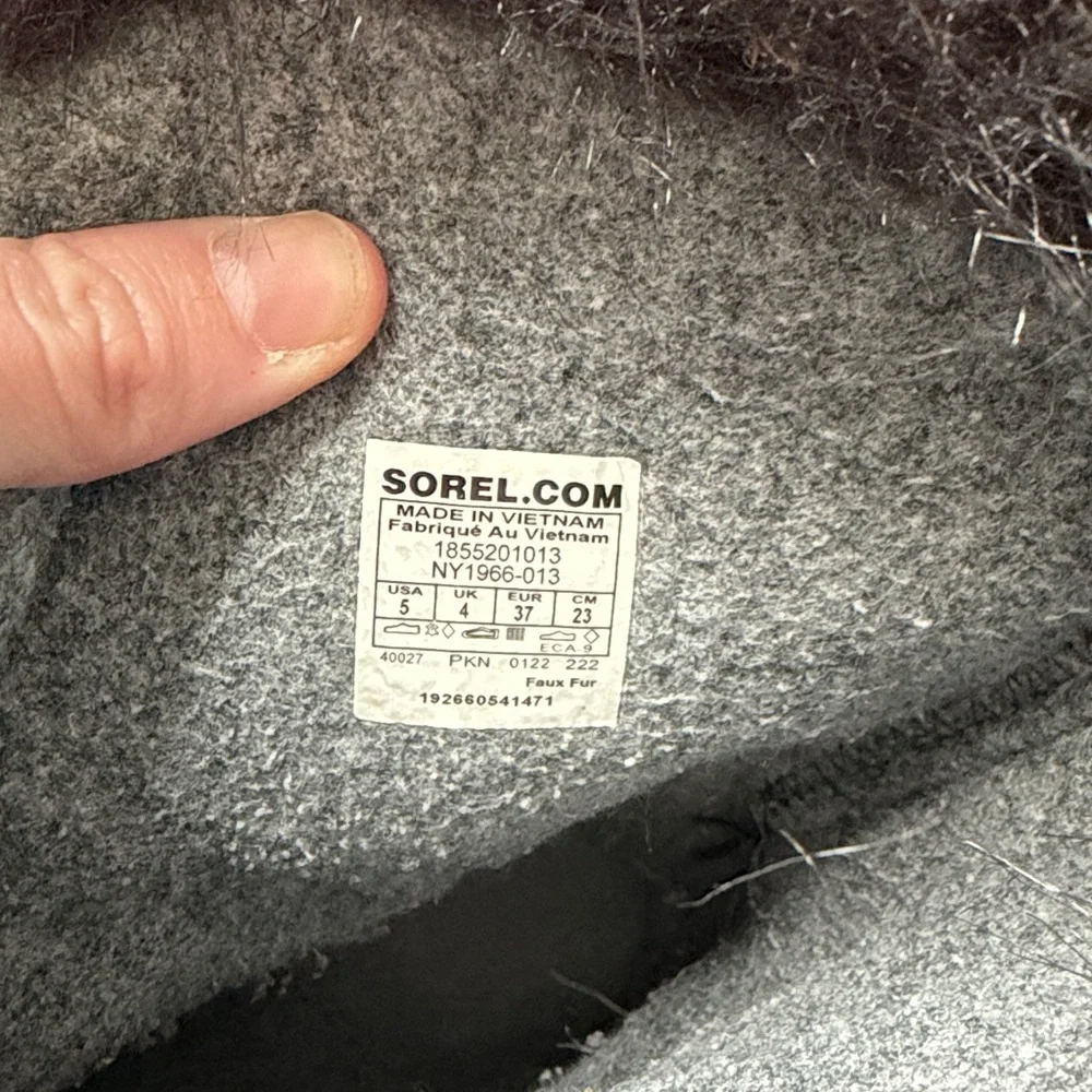 Sorel Gray Faux Fur Lined Boots